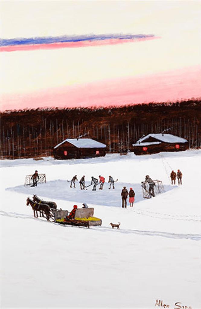 Allen Fredrick Sapp (1929-2015) - The Boys are Playing Hockey