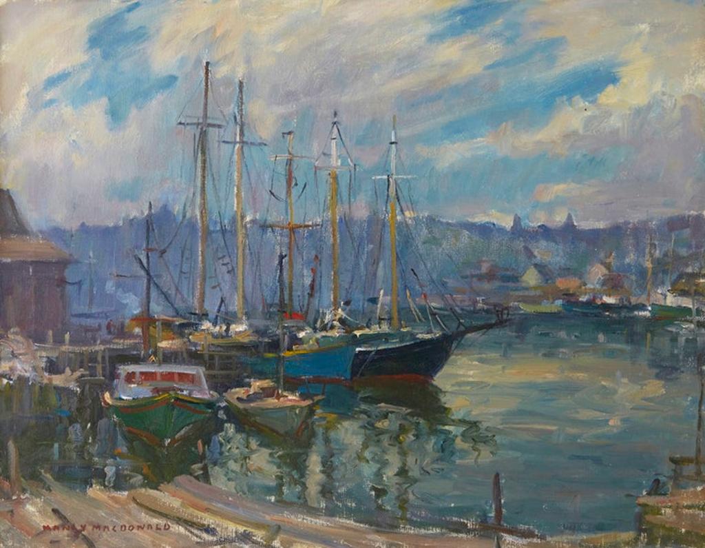 Manly Edward MacDonald (1889-1971) - Boats Docked at the Harbour