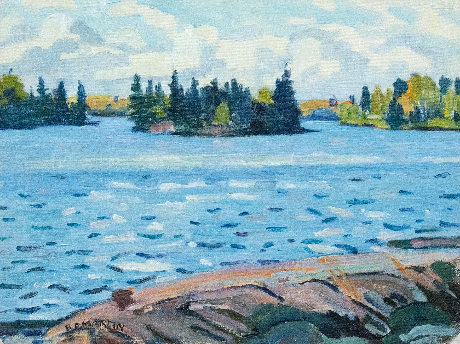 Bernice Fenwick Martin (1902-1999) - Prospect Lake Muskoka, View From Artist's Cottage