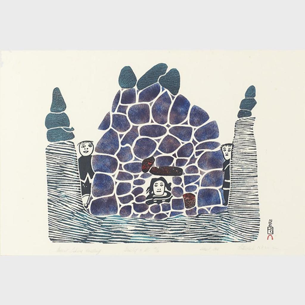 Pitseolak Ashoona (1904-1983) - Ancient Eskimo Dwelling