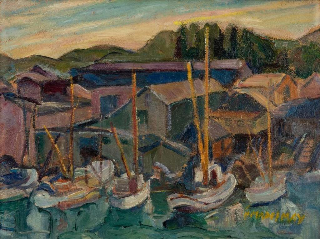 Henrietta Mabel May (1877-1971) - Fishing Boats at Anchor