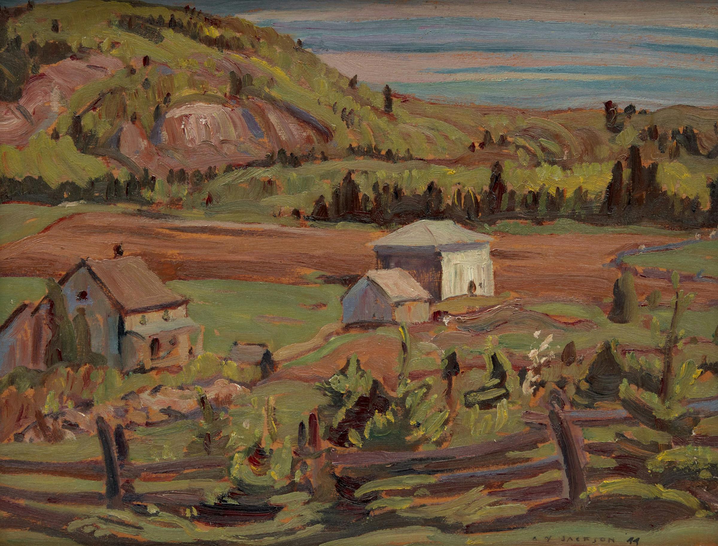 Alexander Young (A. Y.) Jackson (1882-1974) - Landscape with Farmhouse and Barn