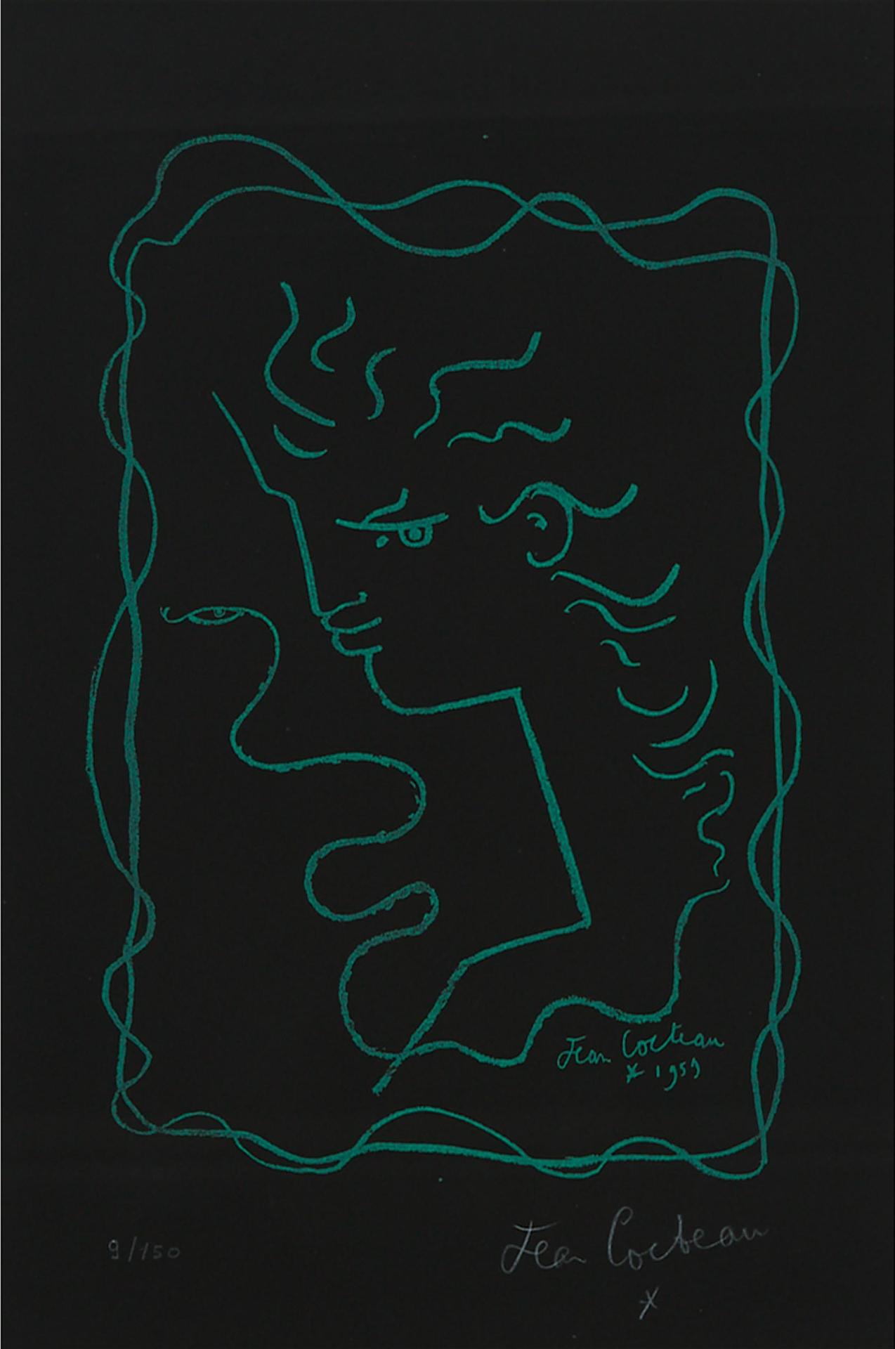 Jean Cocteau (1889-1963) - Femme Avec Serpente, 1959