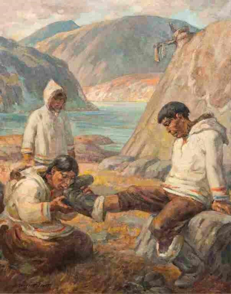 Adam Sherriff Scott (1887-1980) - Inuit in the Mountains