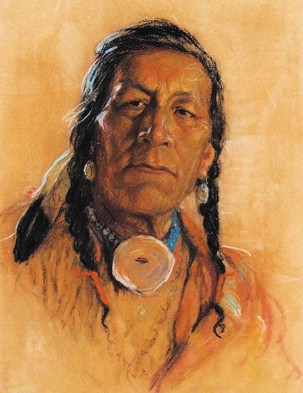Nicholas (Nickola) de Grandmaison (1892-1978) - Untitled - Portrait of a Plains Indian