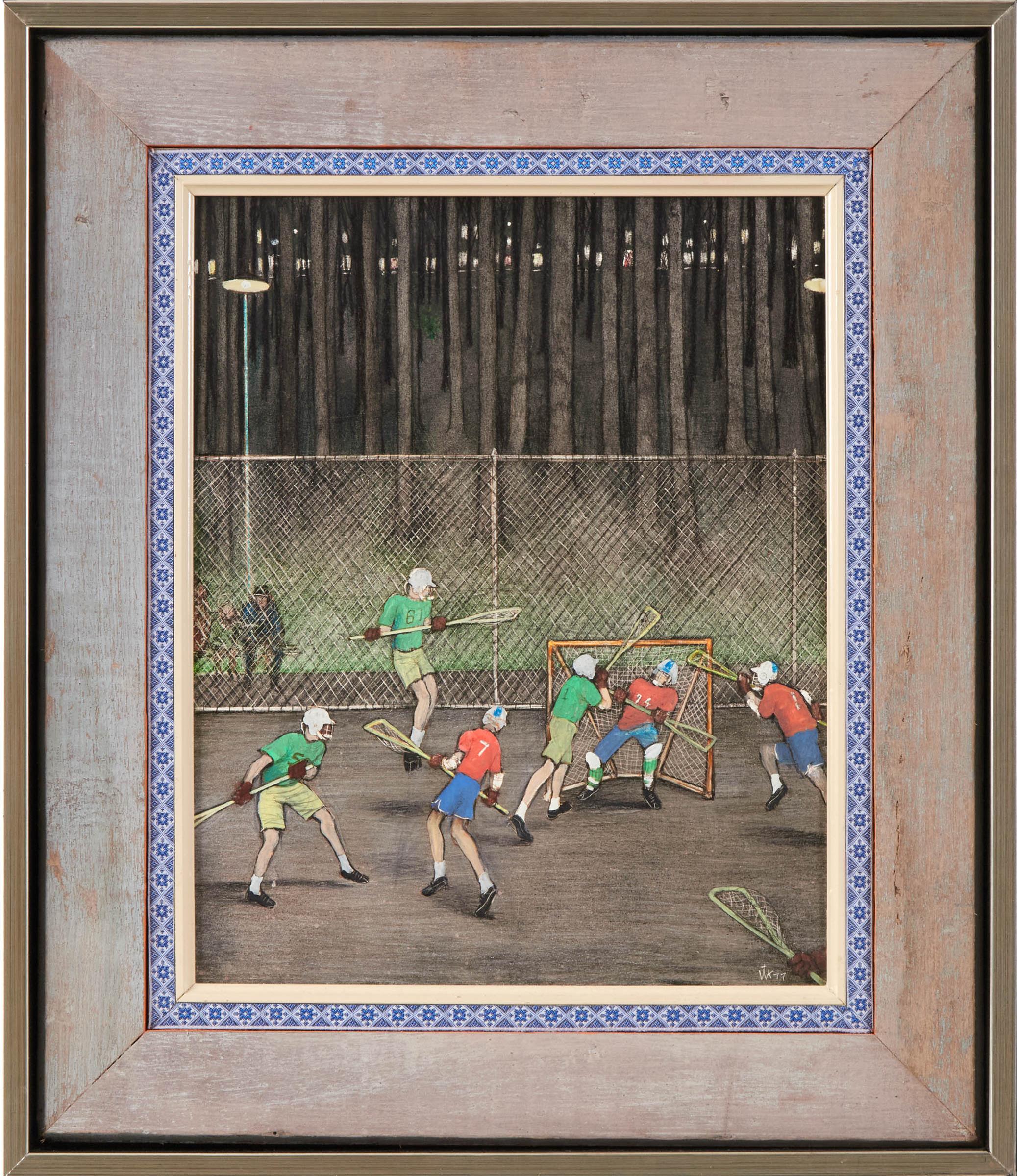 William Kurelek (1927-1977) - Lacrosse, 1977