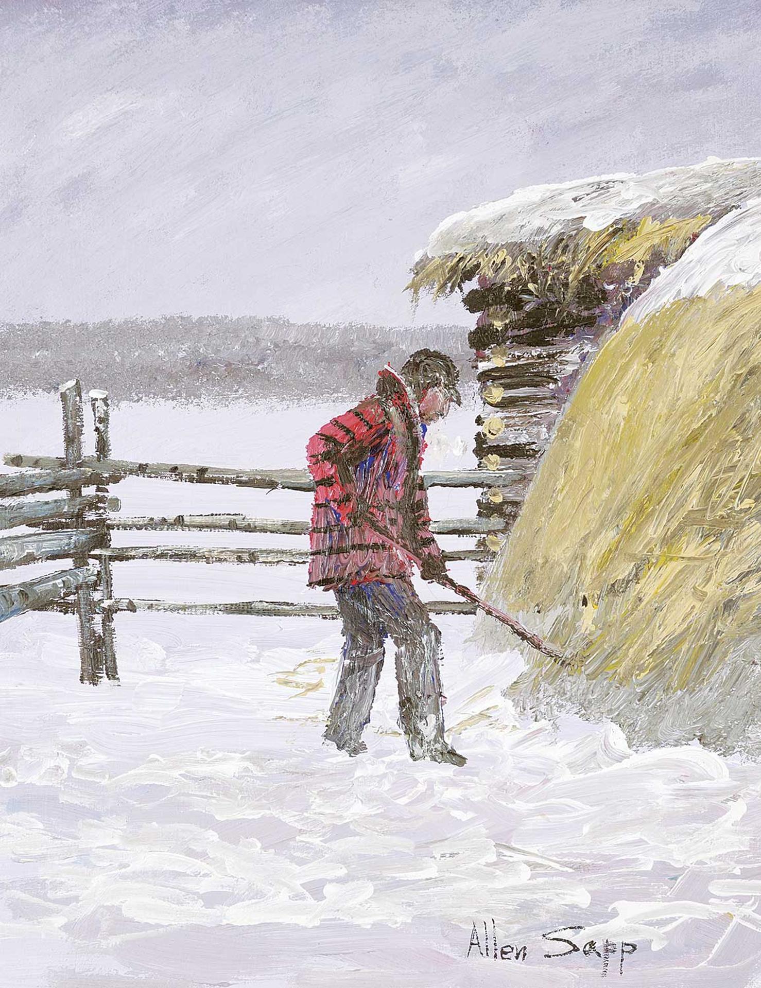 Allen Fredrick Sapp (1929-2015) - Getting Hay for the Barn