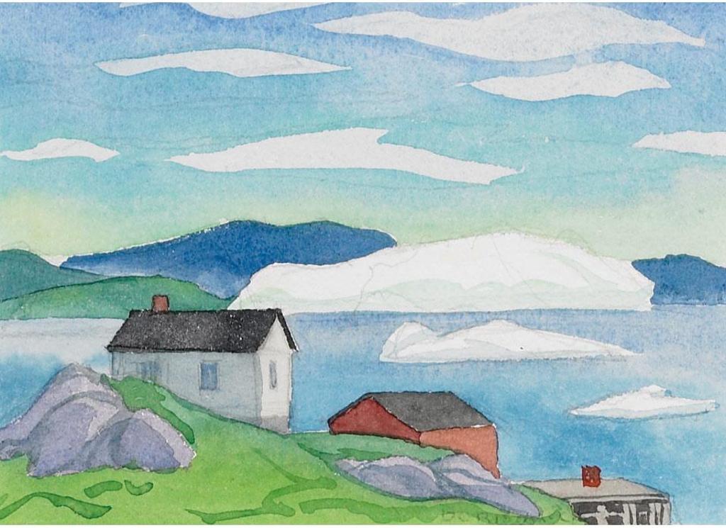 Doris Jean McCarthy (1910-2010) - Iceberg Off Newfoundland