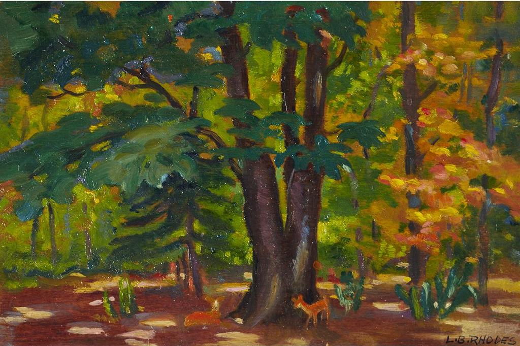 Lily Bell Rhodes - Forest Interior With Deer