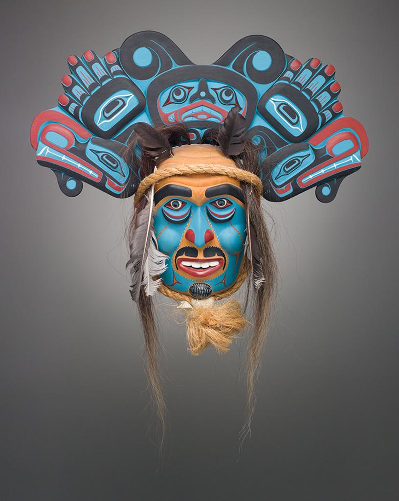 Ned Matilpi - Maamtagila Portrait Chief Mask Wearing Sisuitl Headdress