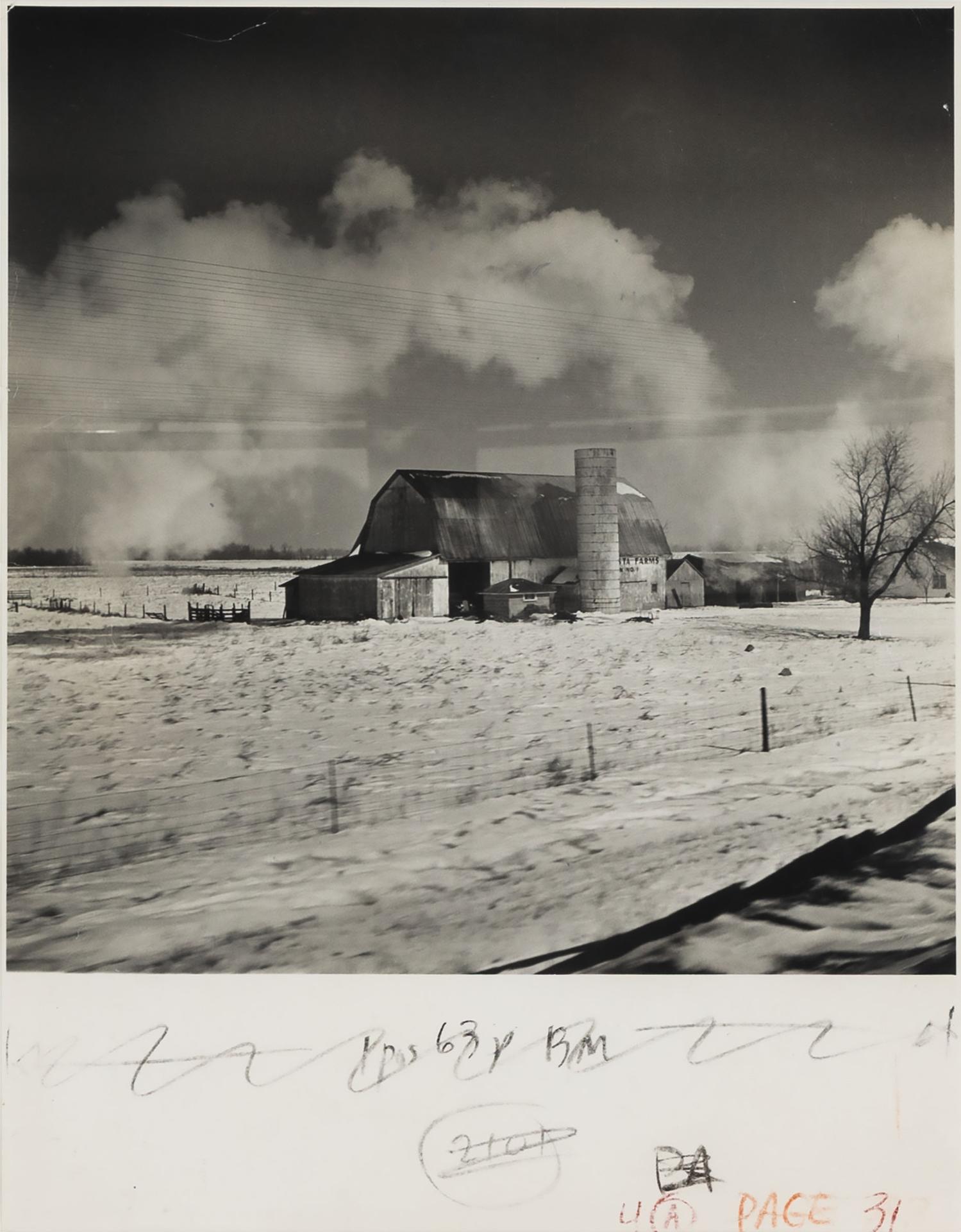 Walker Evans (1903-1975) - Farm From Train Window, 1963