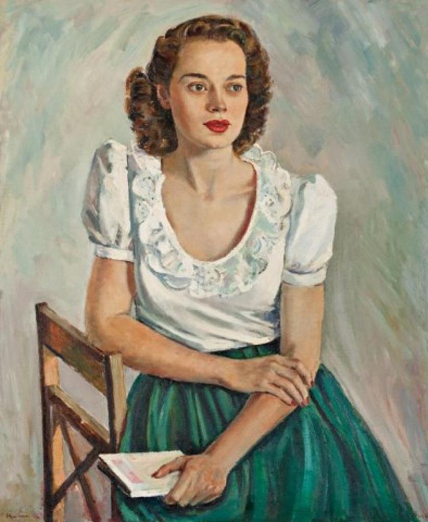 Robert Stewart Hyndman (1915-2009) - Portrait of a Seated Girl