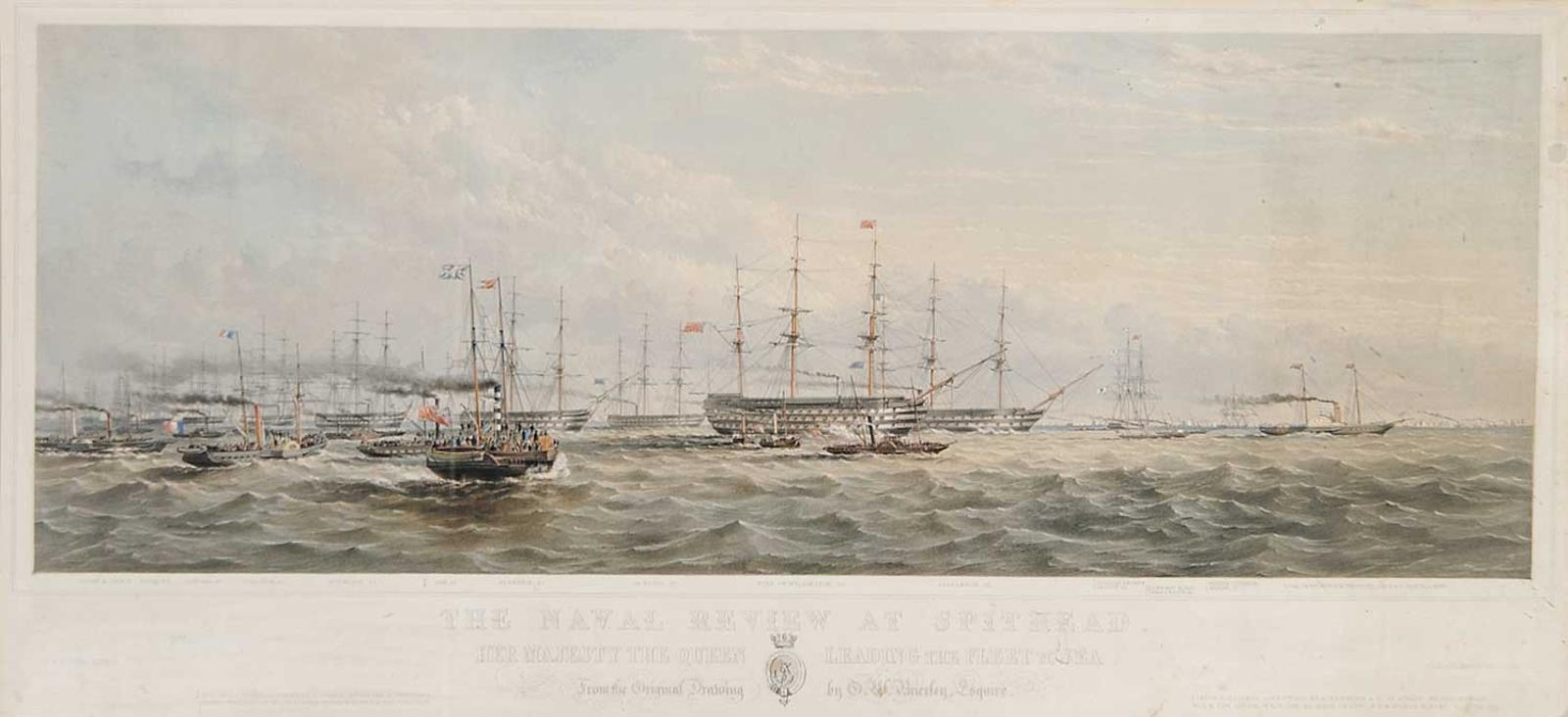 Oswald Walters Brierly - The Naval Review at Spithead, Her Majesty The Queen Leading the Fleet to Sea