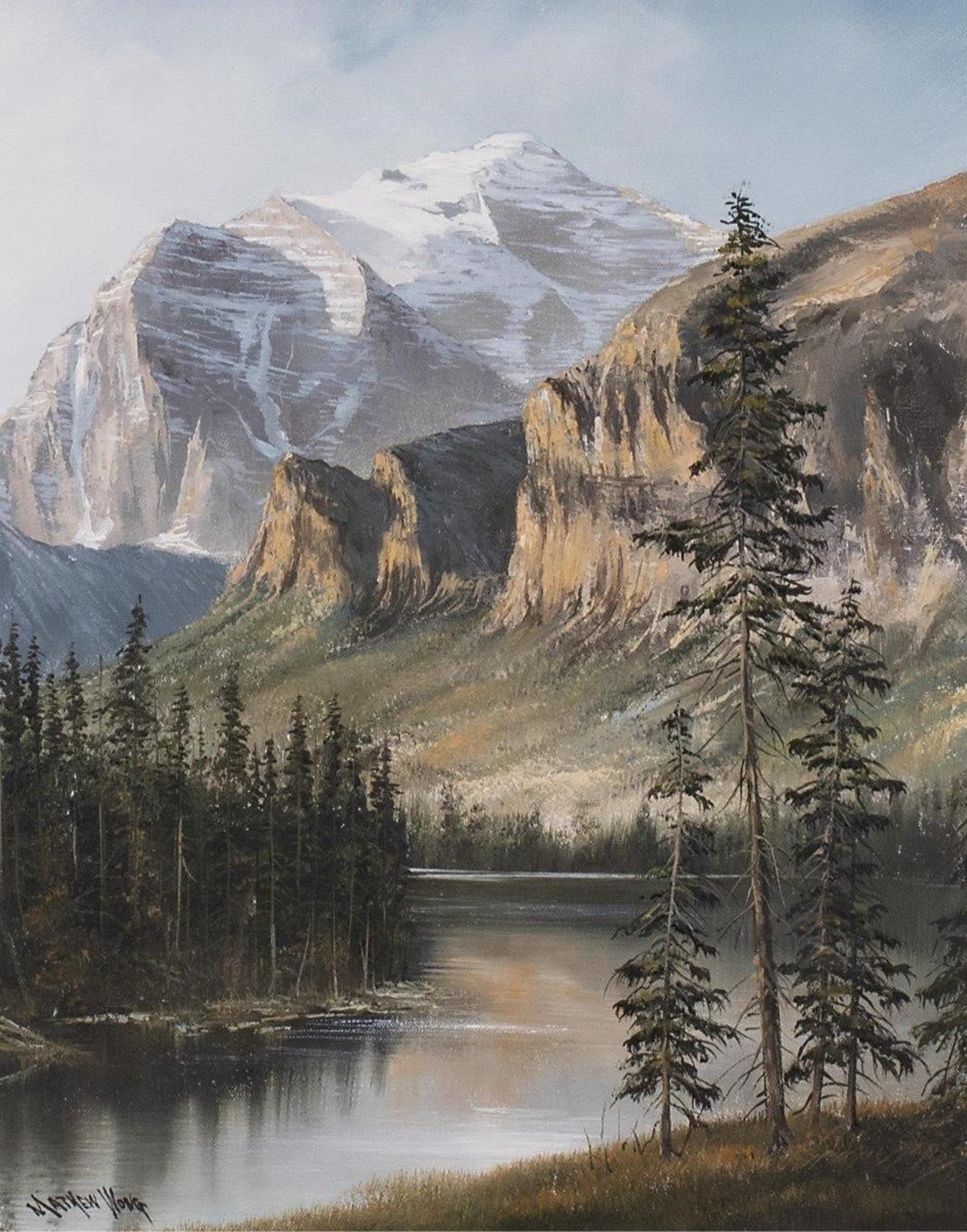 Matthew Wong (1948) - Herbert Lake, Banff