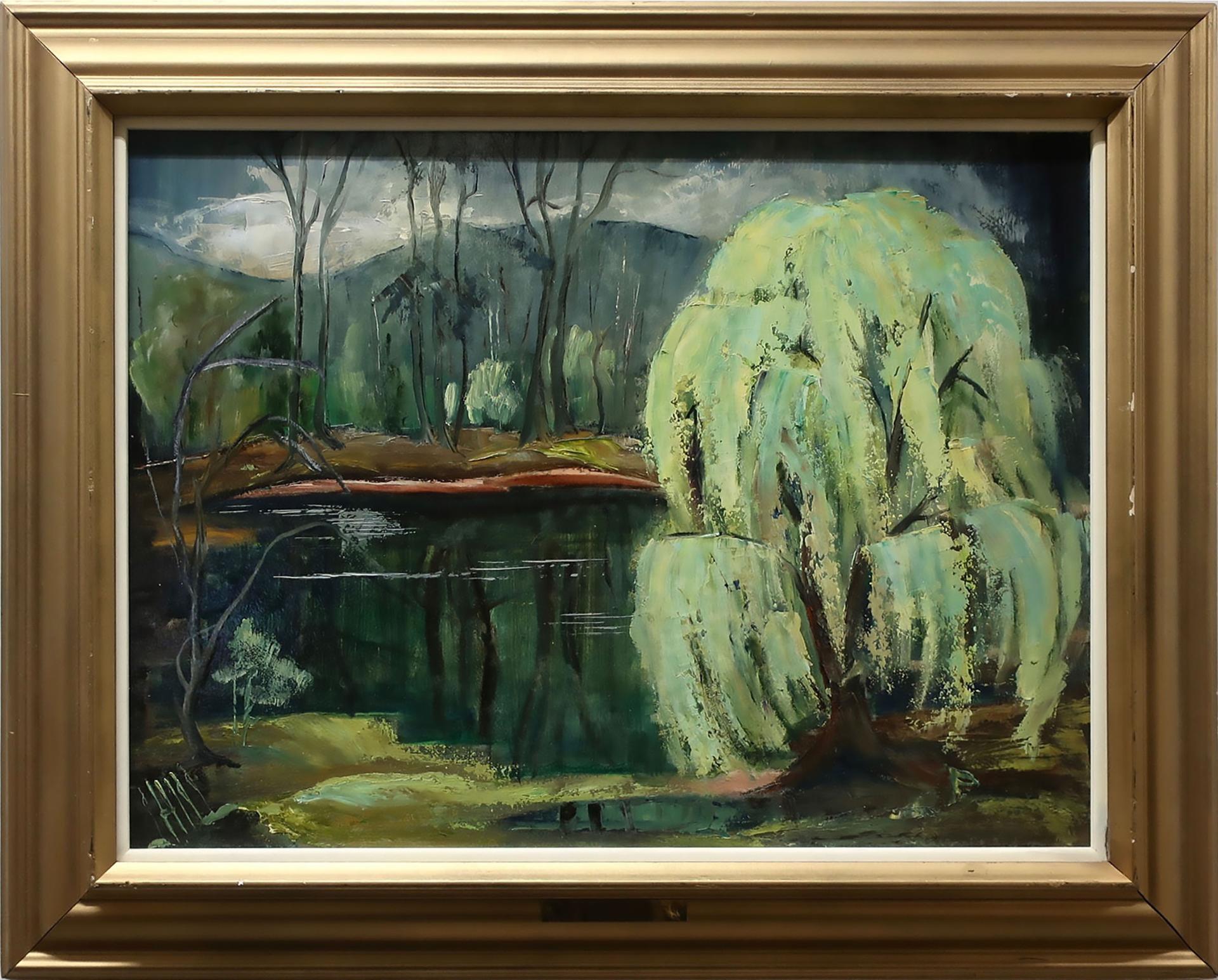 Jessie L. Hill - Reflections Of A Willow Tree In My Garden