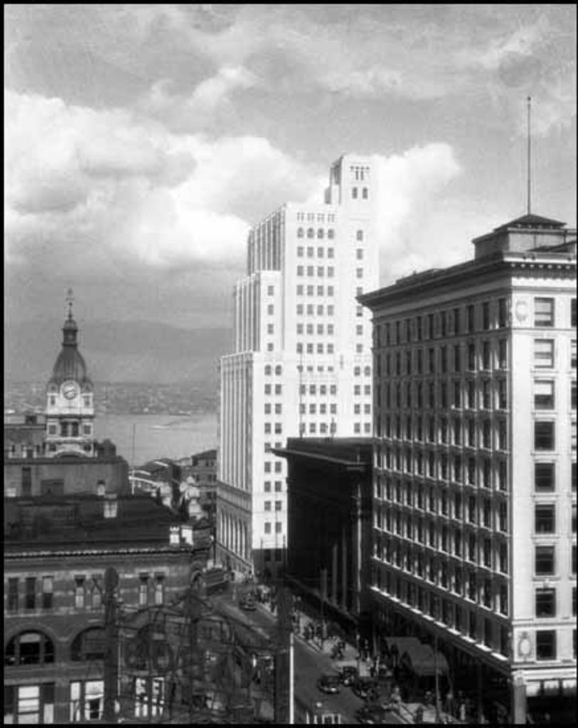Karl Huber (1898-1985) - Lower Granville #2 (Building Vancouver Series)