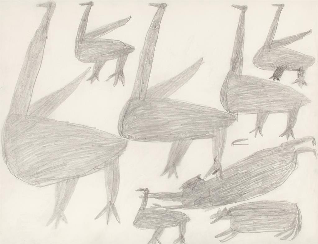 Parr (1893-1969) - Untitled (Hunter and Dog Chasing Geese), c. 1963-64