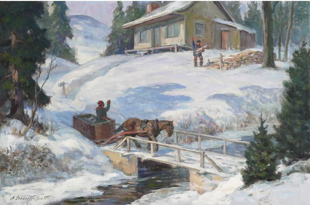 Adam Sherriff Scott (1887-1980) - Winter Scenery, Ste-Adele