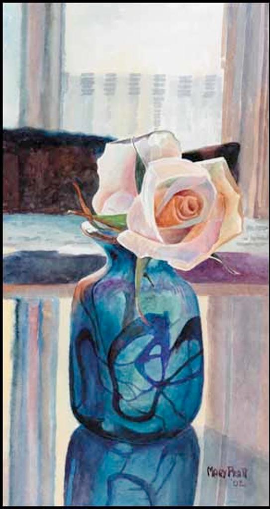 Mary Frances West Pratt (1935-2018) - Two Roses, Two Takes II