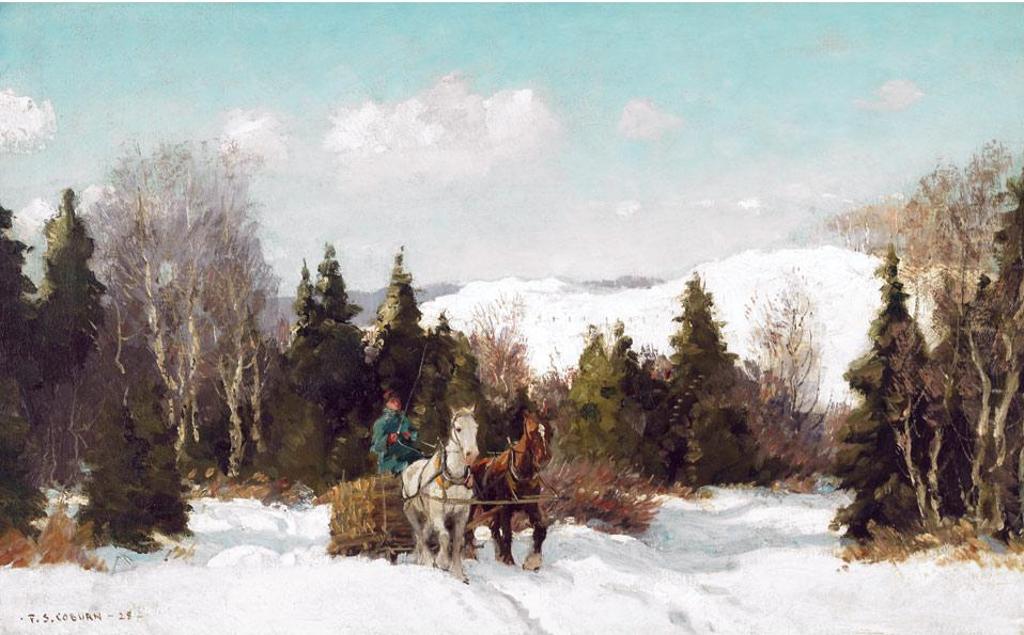 Frederick Simpson Coburn (1871-1960) - The Logging Team, Eastern Townships, Winter