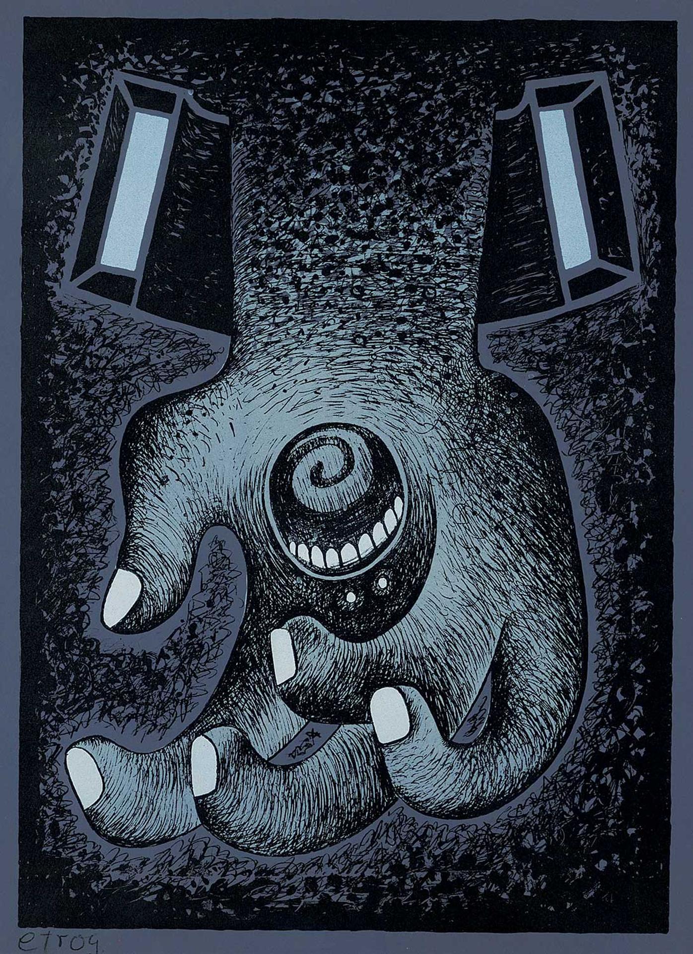 Sorel Etrog (1933-2014) - Untitled - Surreal Hand with Teeth