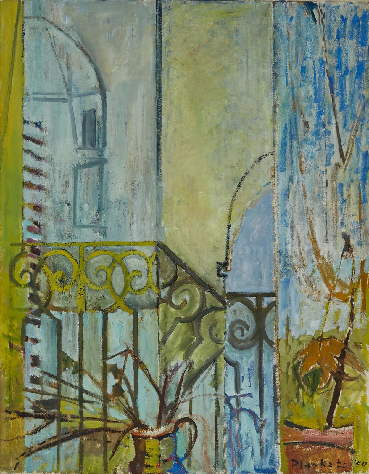 Joseph (Joe) Francis Plaskett (1918-2014) - Balcony, Paris
