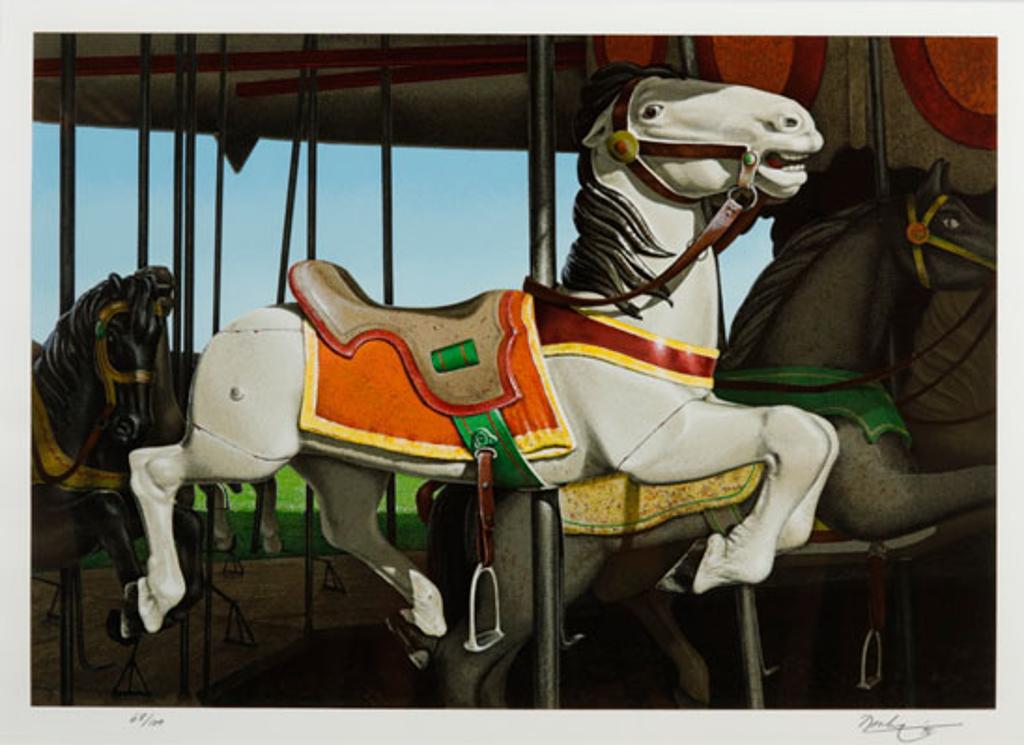 Ken (Kenneth) Edison Danby (1940-2007) - White Stallion (03435/166)