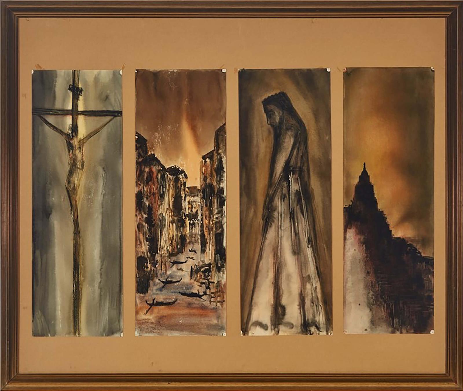 Gordon Mcnamara Robertson (1910-2006) - Four Sketches, Italy