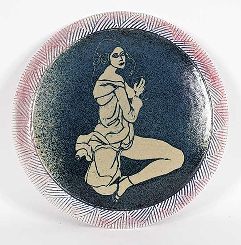 Ted Diakow (1938) - Untitled - Woman Hanging Plate