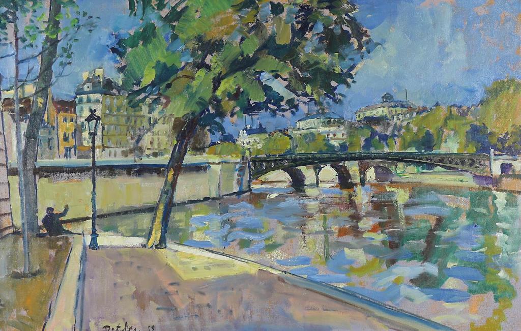 Llewellyn Petley-Jones (1908-1986) - Spring On The Seine, Paris; 1959
