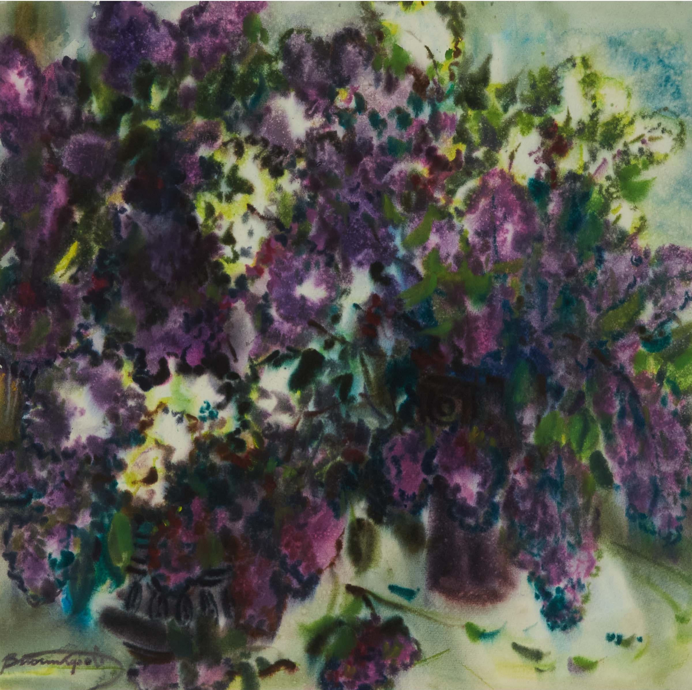 Vasyl Ponikarov - Untitled (Purple Flowers)