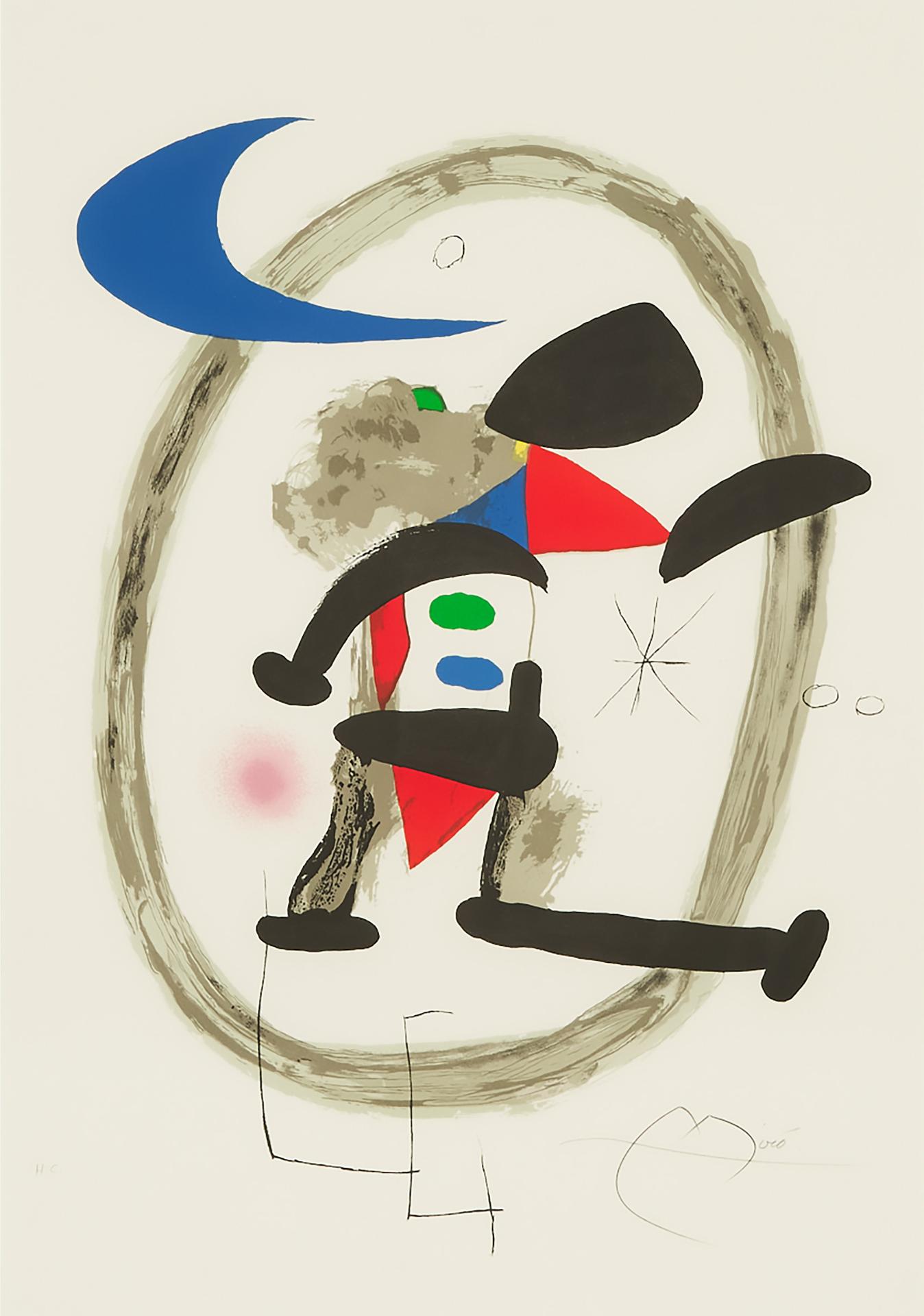 Joan Miró (1893-1983) - Arlequin Circonscrit, 1973 [maeght, 887]