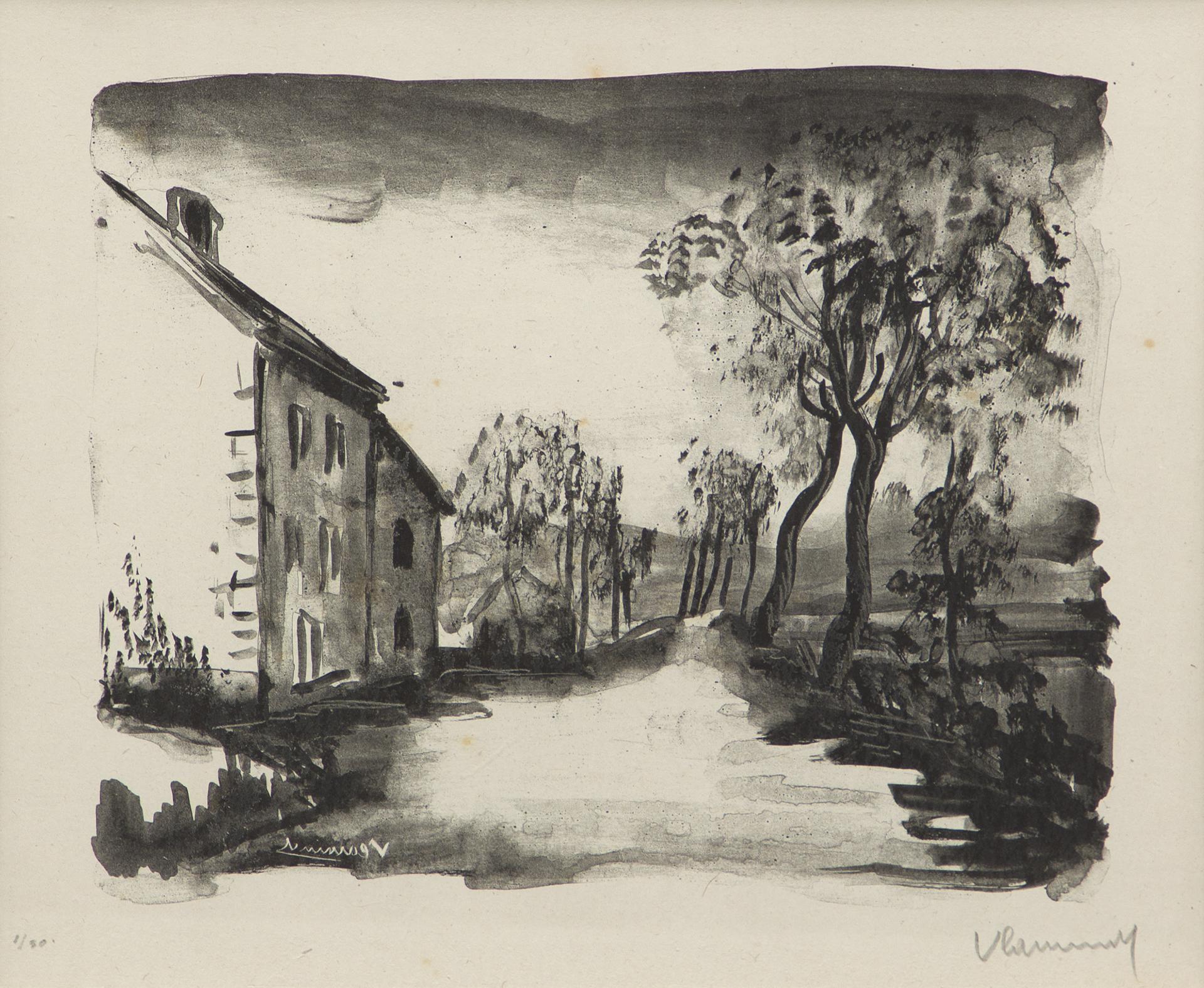 Maurice de Vlaminck (1876-1958) - Nelle-la-Vallée, le chemin aux bords du Sausseron, 1925-1926