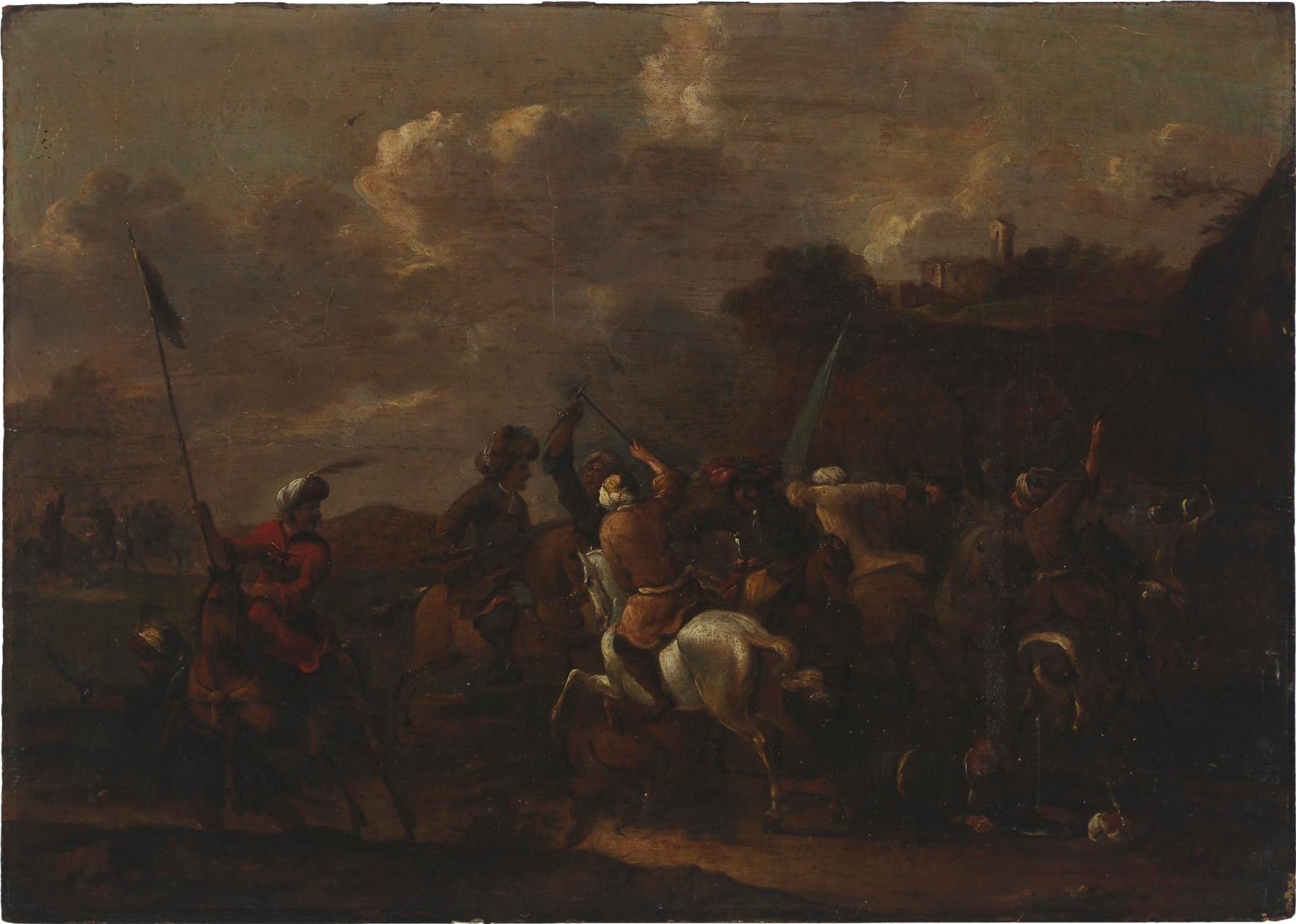 Manner of Jan van Huchtenburg (1647) - Battle Scene With Ottoman Turks