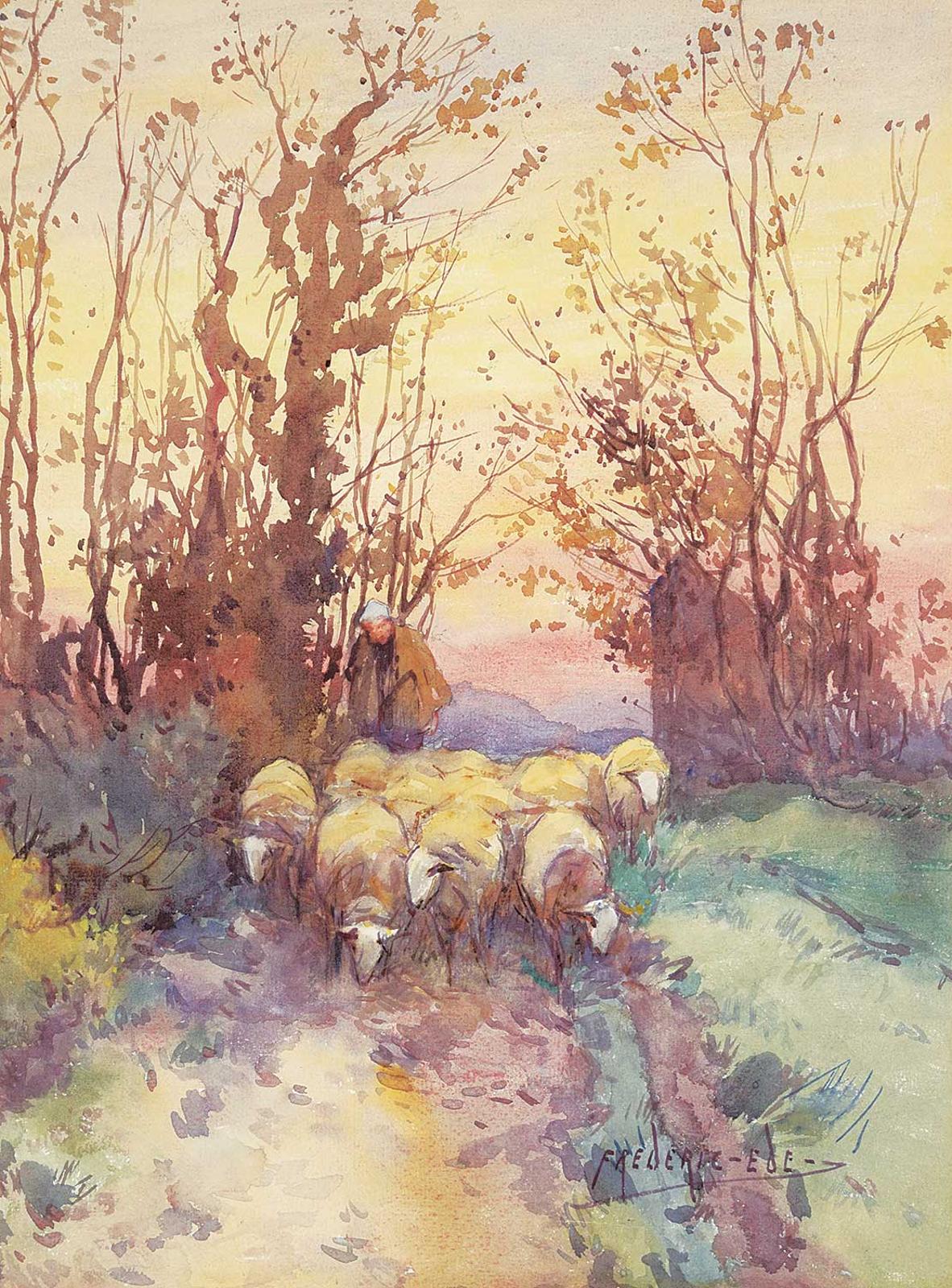 Frederick Charles Vipond Ede (1865-1907) - Untitled - Taking the Flock Home