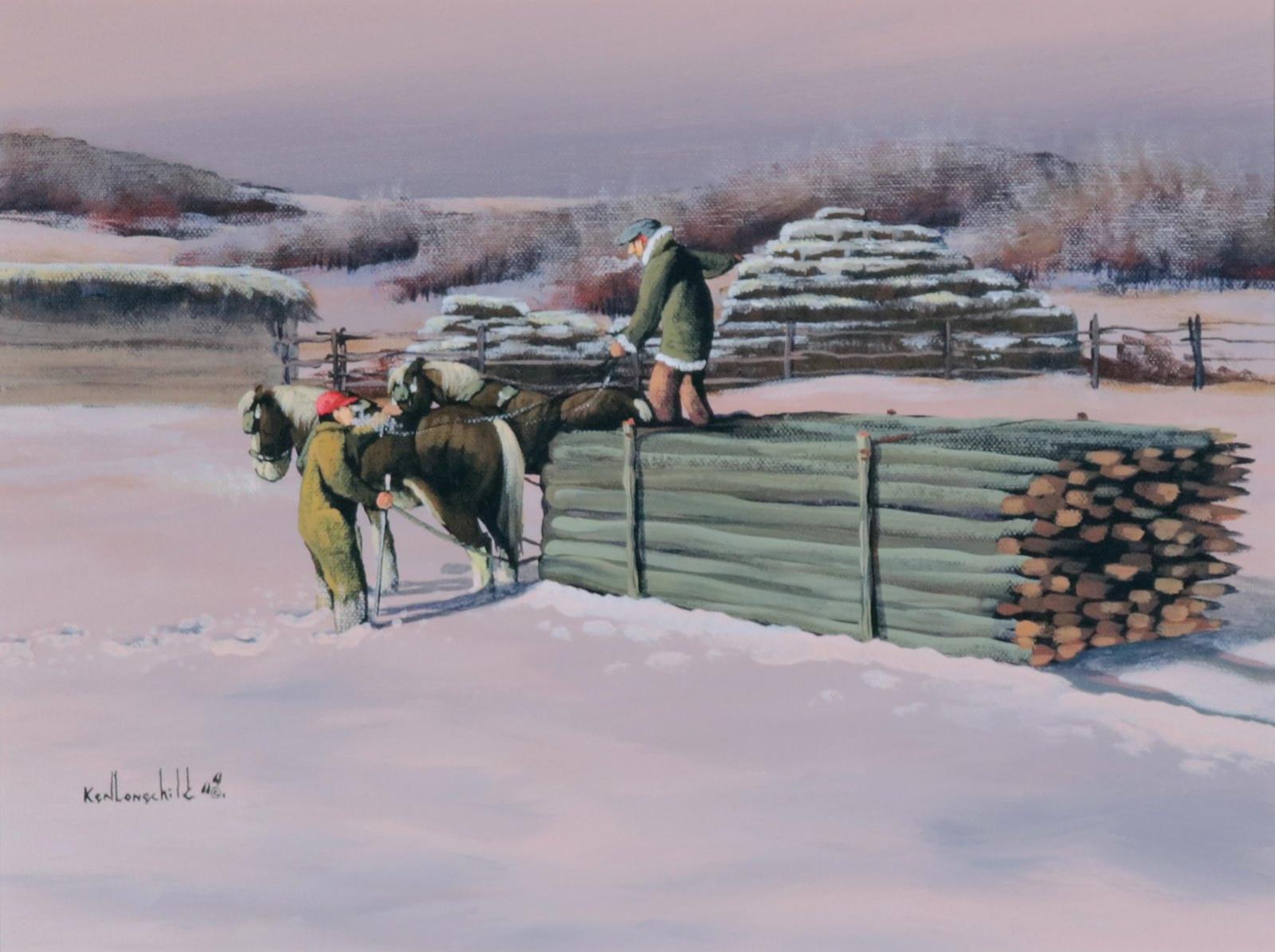 Ken Lonechild (1960-2017) - Trading Some Wood For Bales; 1988