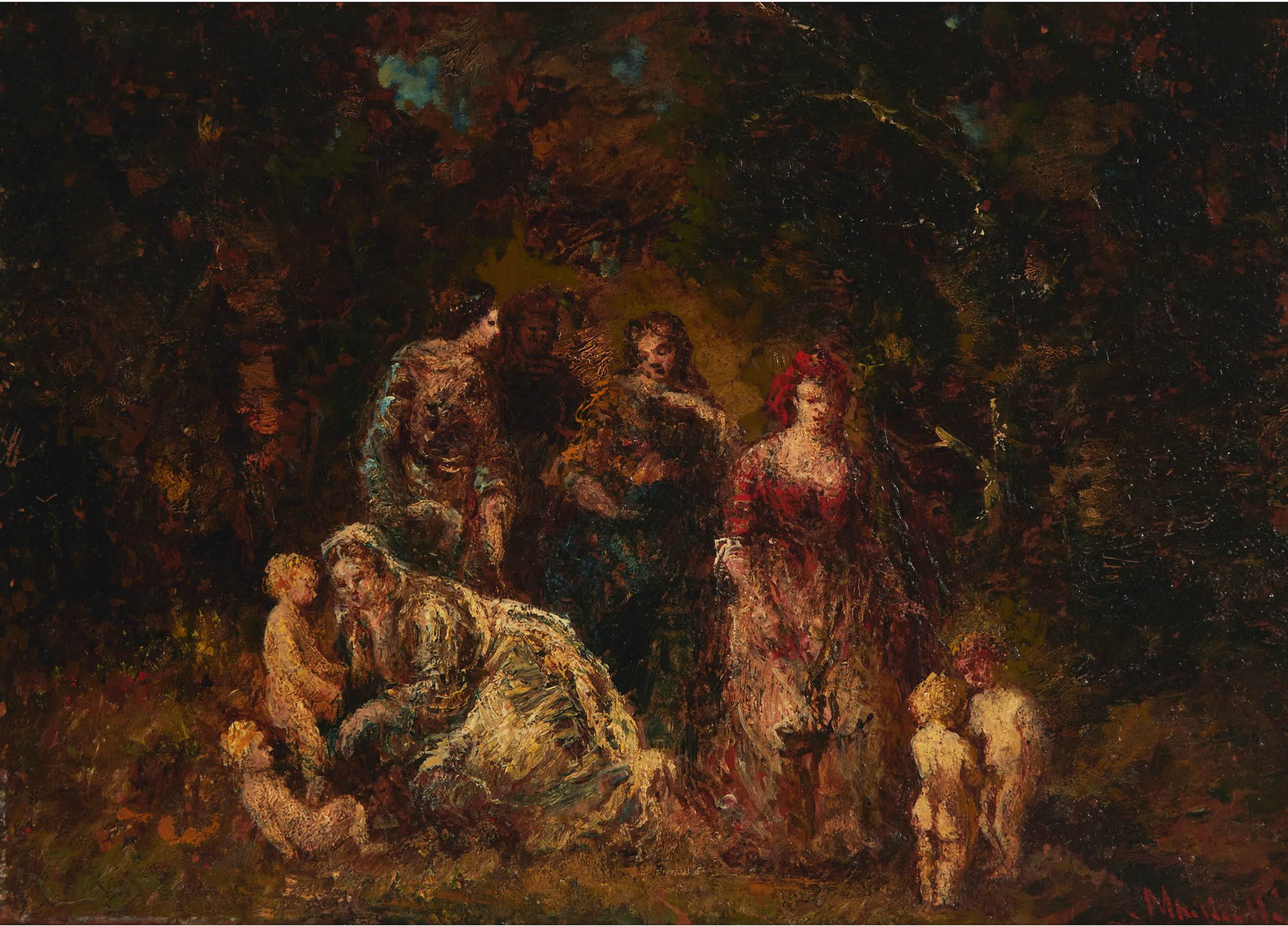 Adolphe Joseph Thomas Monticelli (1824-1886) - Untitled (Forest Scene)