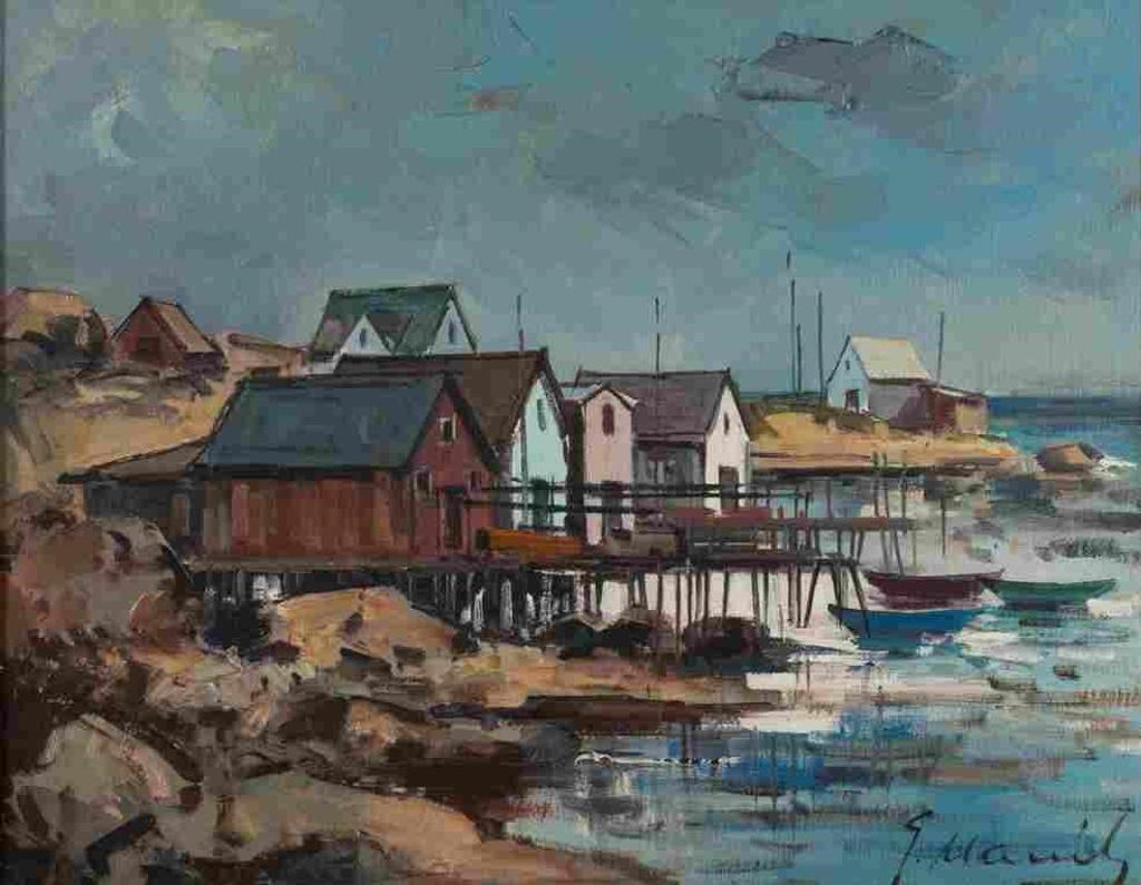 Gordon Geza Marich (1913-1985) - Untitled (East Coast Fishing Village)