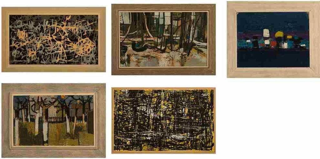 Gordon Applebee Smith (1919-2020) - Abstract (black yellow white)