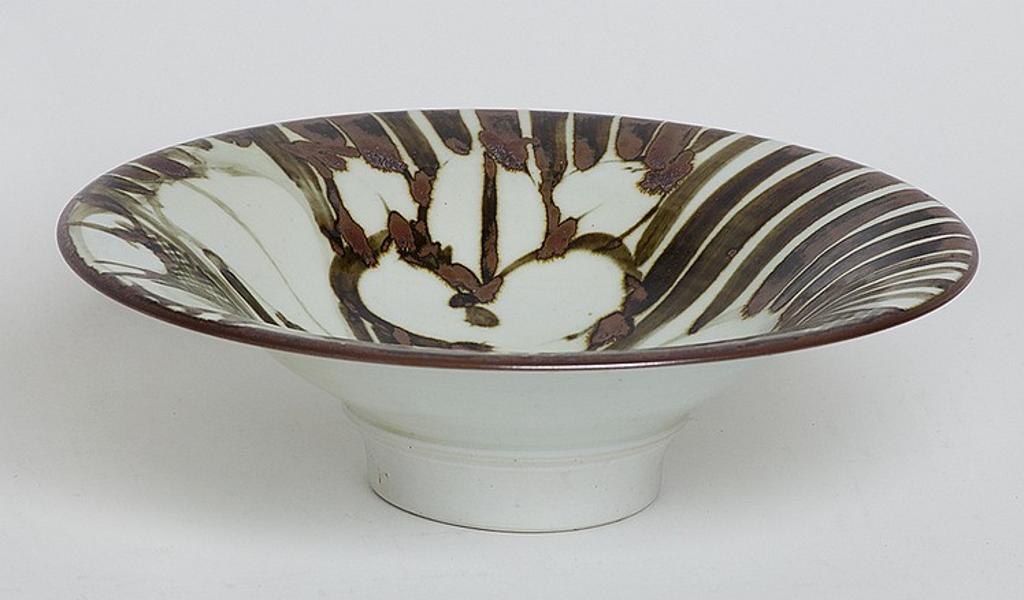 Jack Sures (1934-2018) - Untitled - Small Brown and Ivory Footed Bowl