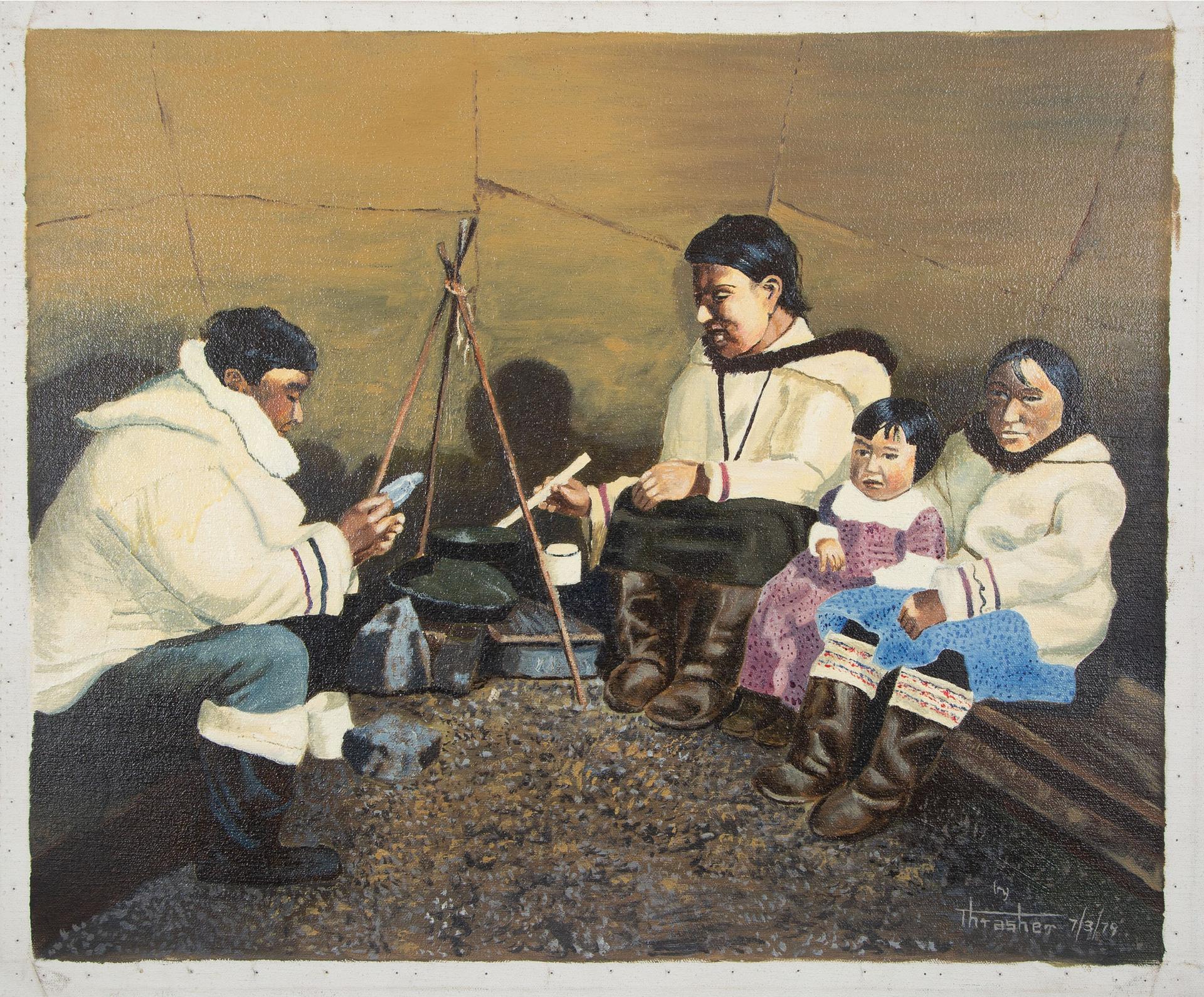 Mona Thrasher (1942-2013) - Family Meal Inside The Igloo