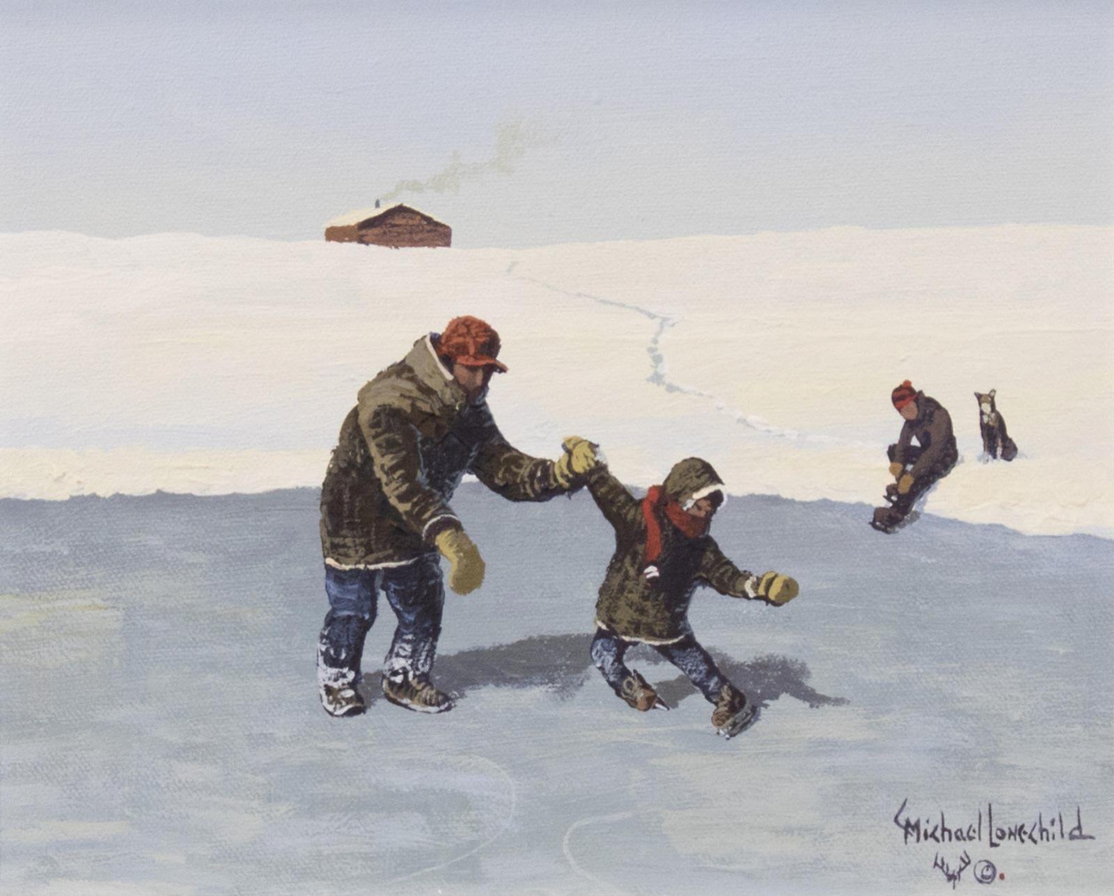 Michael Lonechild (1955) - Skating Lesson