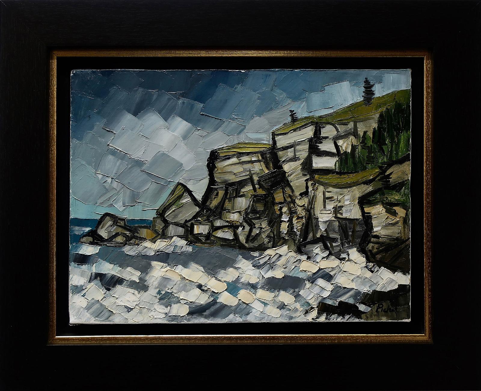 Claude Picher (1927-1998) - Untitled (Coastal Cliffs)