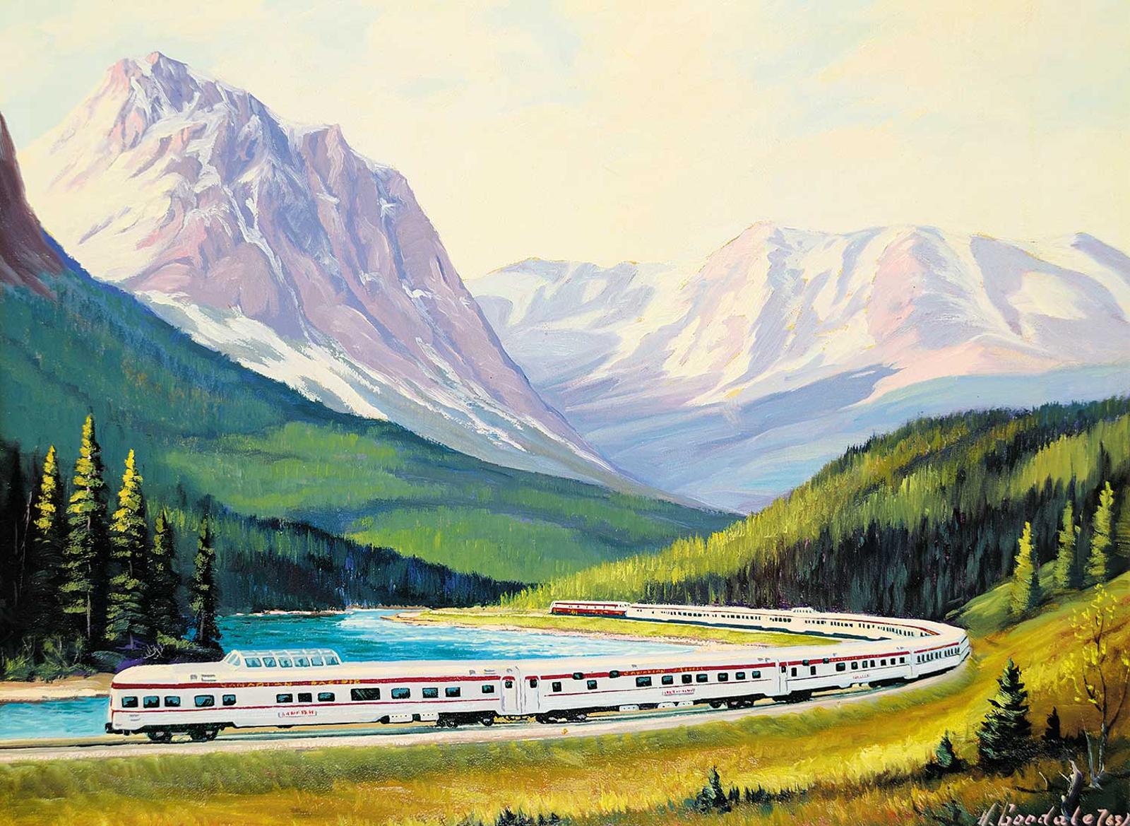 Harvey B. Goodale - Untitled - C.P. Train in the Rockies