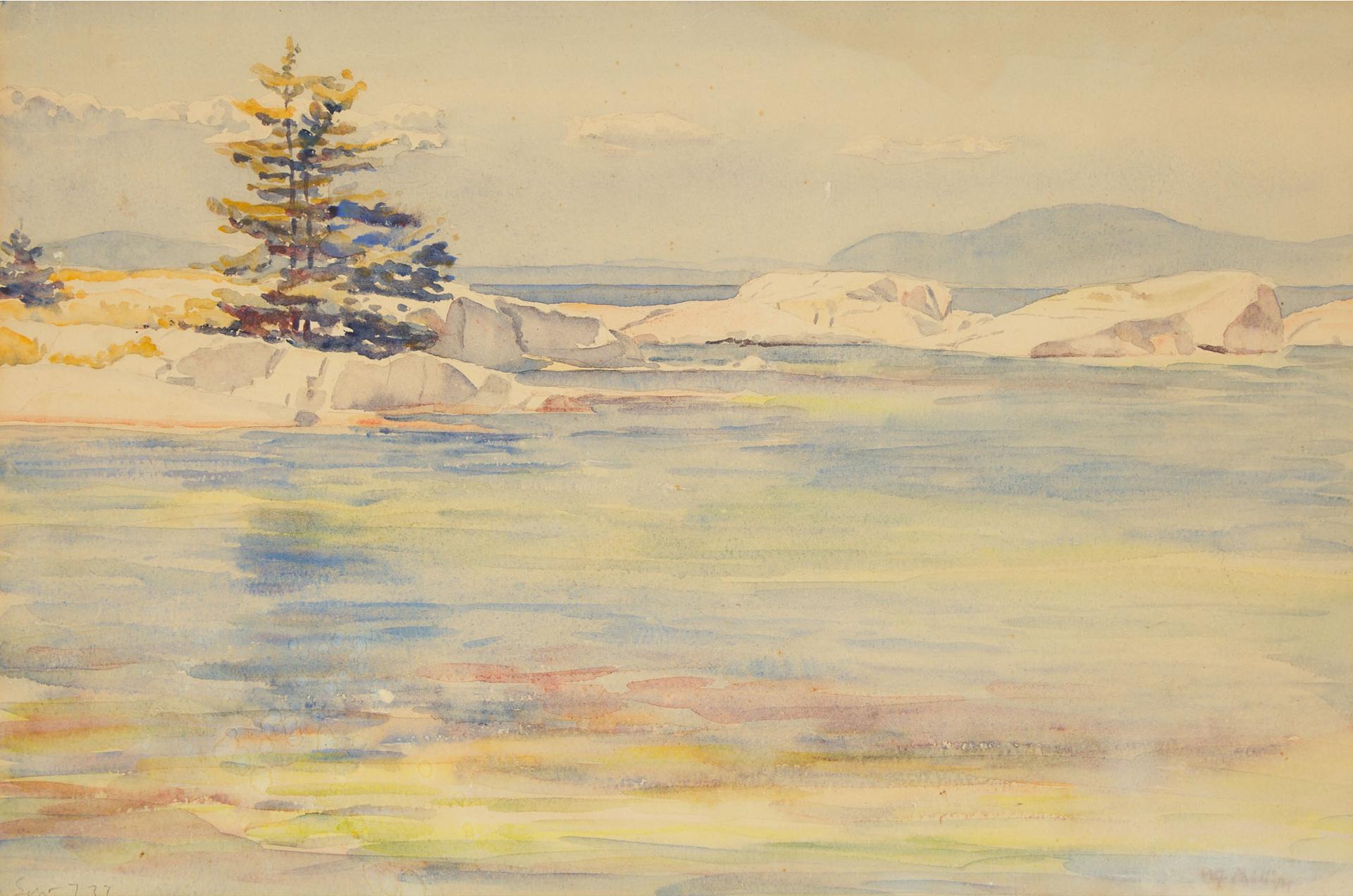 Walter Joseph (W.J.) Phillips (1884-1963) - Water And Hills, 1933