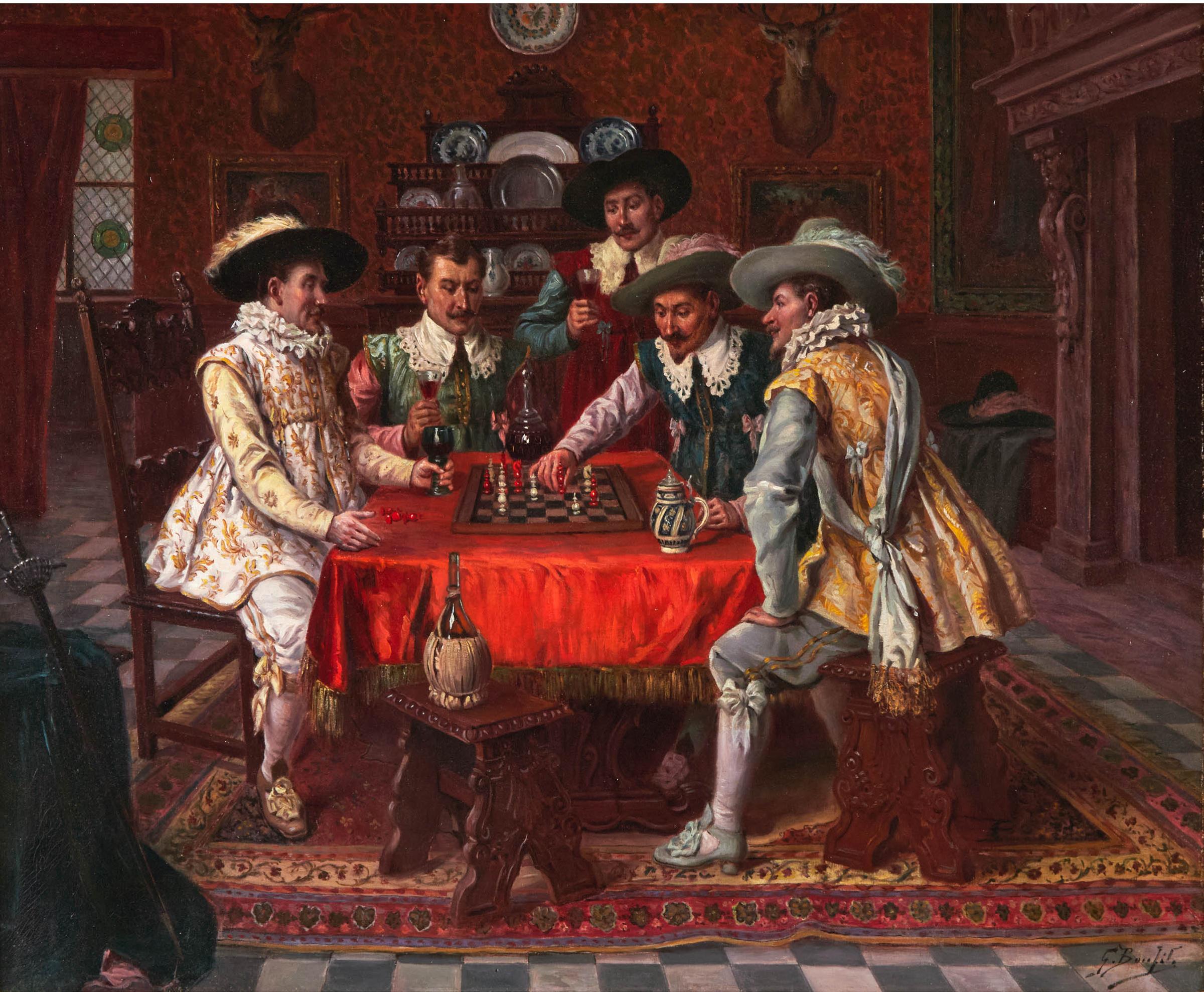 Gaston Bonfils (1855-1946) - A Game Of Chess