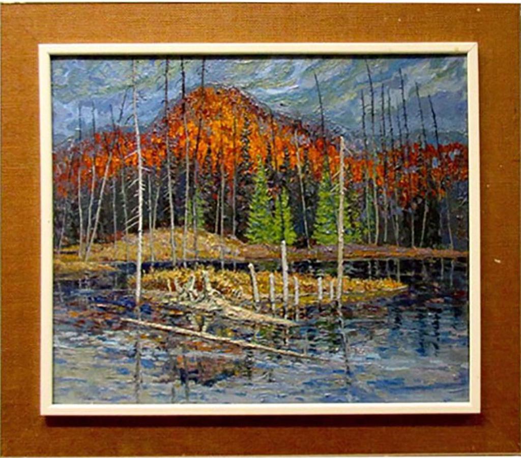 Lawrence Nickle (1931-2014) - Untitled (Northern Autumn Lake Scene)