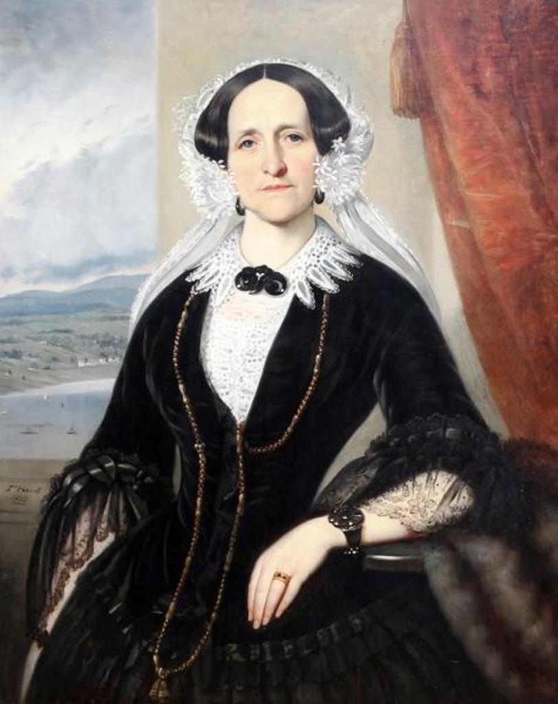 Theophile Hamel (1817-1870) - Portrait Of Mme. Charles Turgeon (Nee Emilie Lemaire St. Germain); 1855
