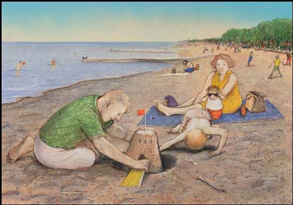 William Kurelek (1927-1977) - Family Enjoying the Beaches, Toronto