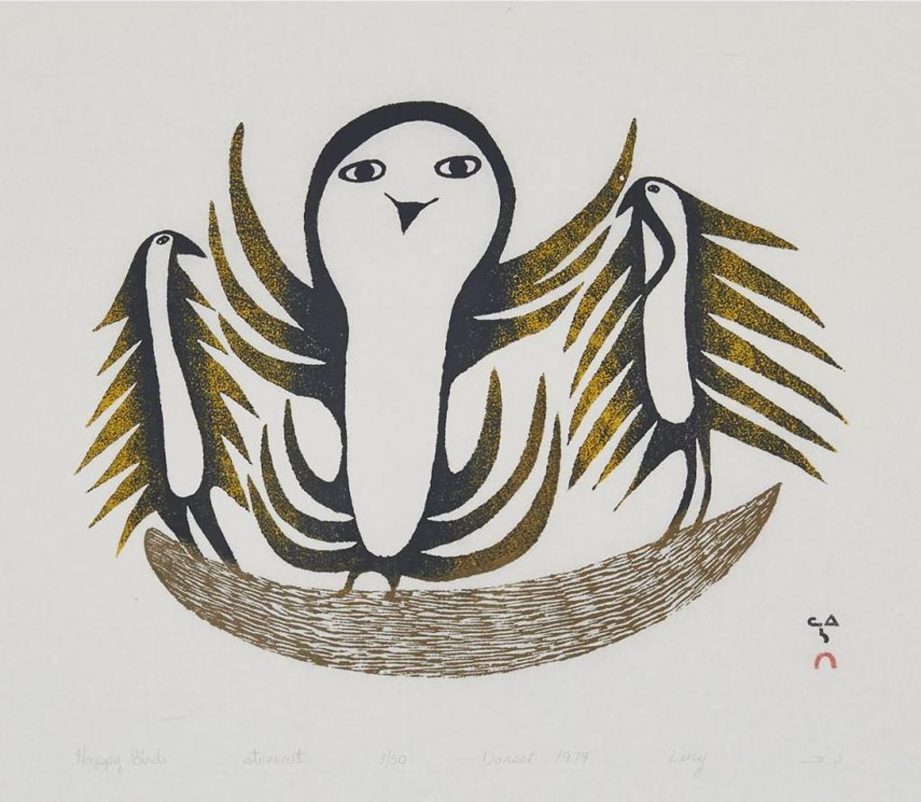 Lucy Qinnuayuak (1915-1982) - Happy Birds
